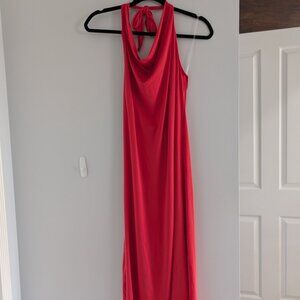 Sincerely Jules Orange Red Halter Top Dress